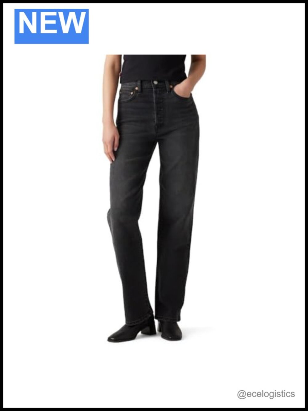 Ribcage Straight Full Length Jeans Super High Rise Slim Fit Stretch